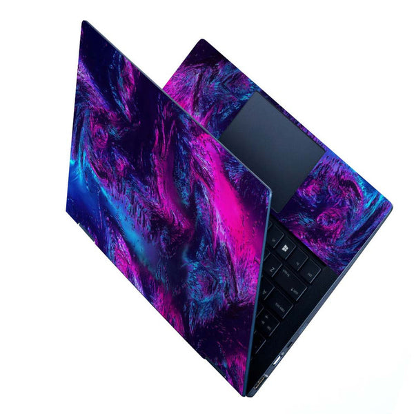 Full Panel Laptop Skin - Megenta Blue Rock Mesh