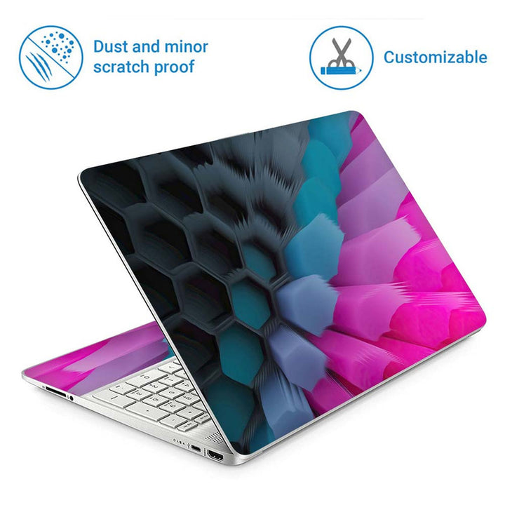 Full Panel Laptop Skin - Megenta Mesh