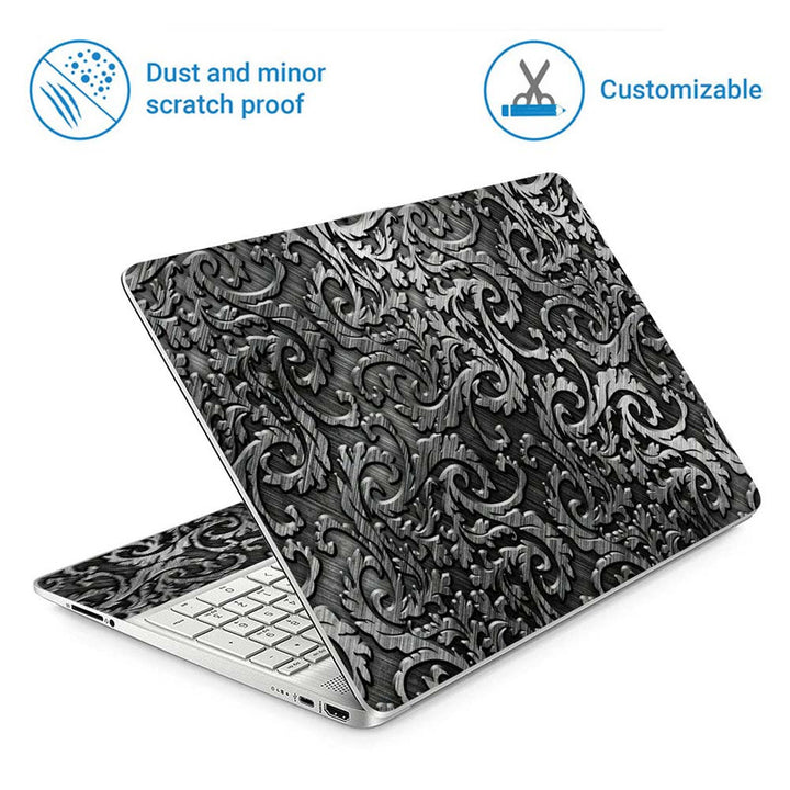 Full Panel Laptop Skin - Metal Floral