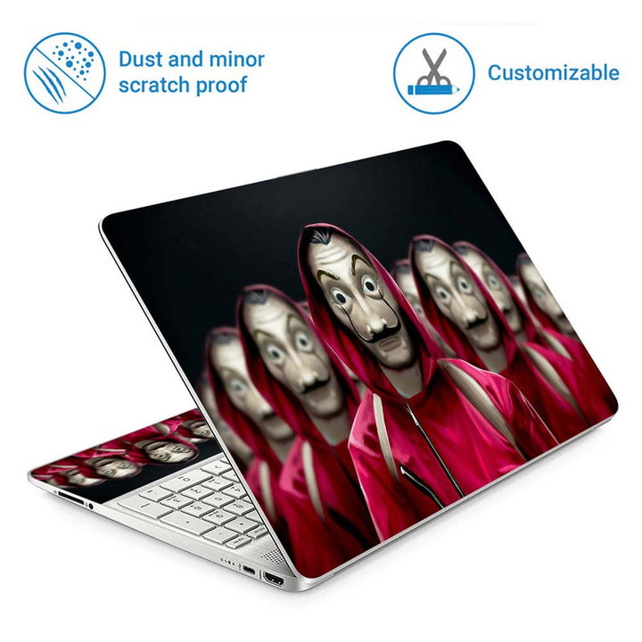 Full Panel Laptop Skin - Money Heist