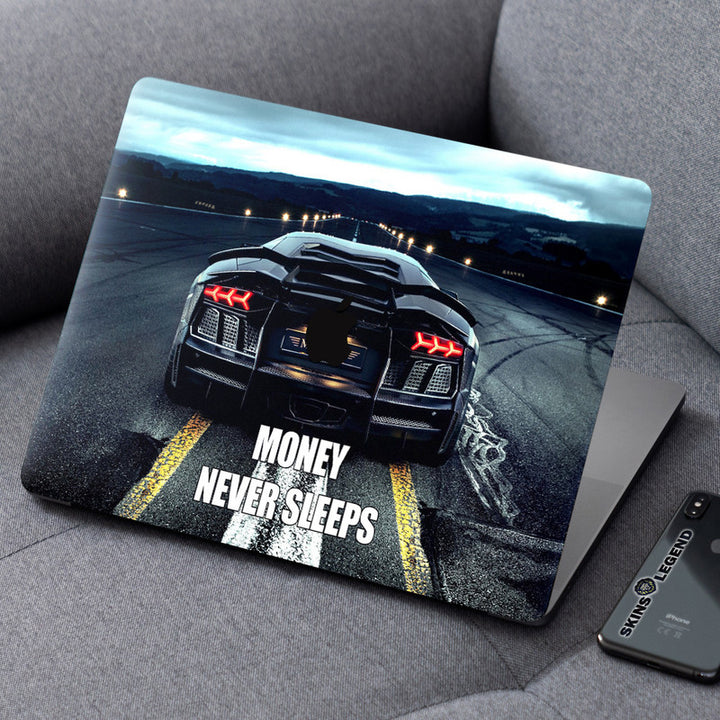 Laptop Skin for Apple MacBook - Money Never Sleeps Car Design - SkinsLegend