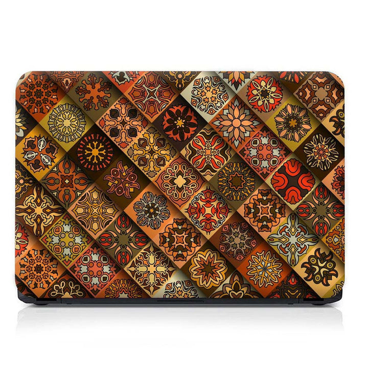 Full Panel Laptop Skin - Mosaic Texture Floral Art