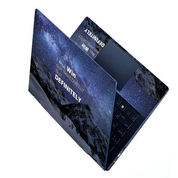 Full Panel Laptop Skin - Mountains Glacier Quotes