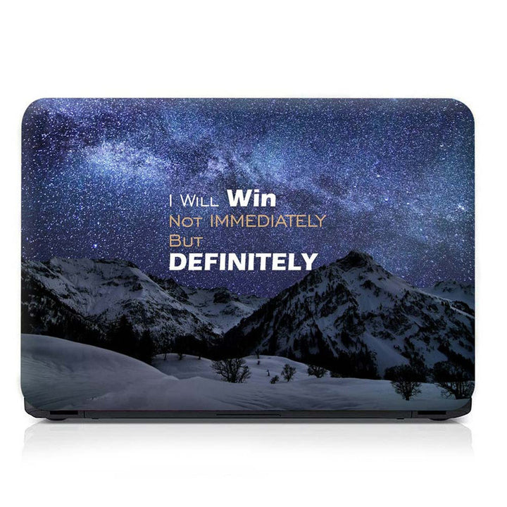 Full Panel Laptop Skin - Mountains Glacier Quotes