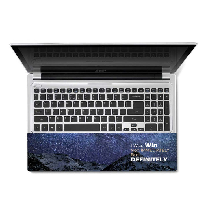 Full Panel Laptop Skin - Mountains Glacier Quotes