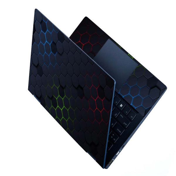 Full Panel Laptop Skin - Mulit Shadow Hexagon