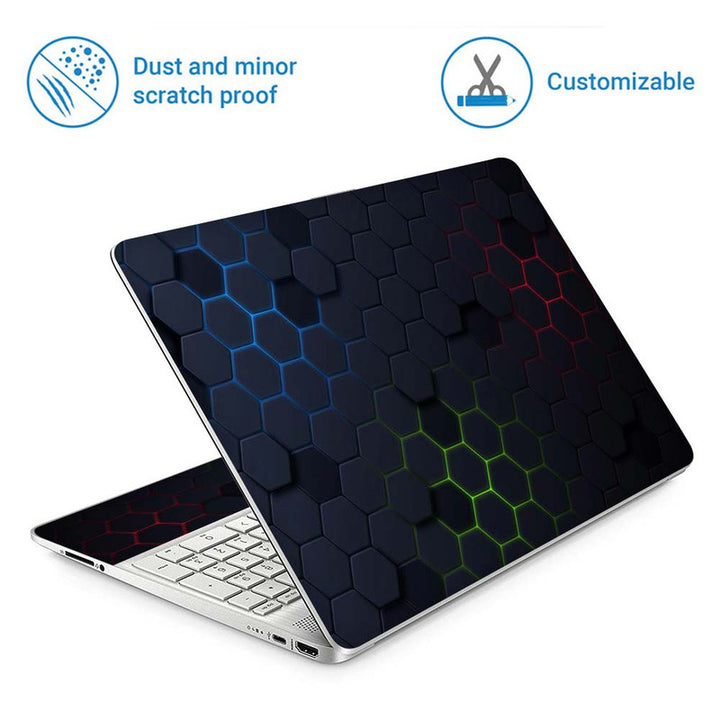 Full Panel Laptop Skin - Mulit Shadow Hexagon