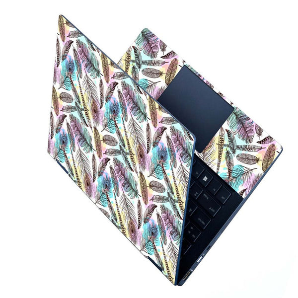 Full Panel Laptop Skin - Multi Feather Art