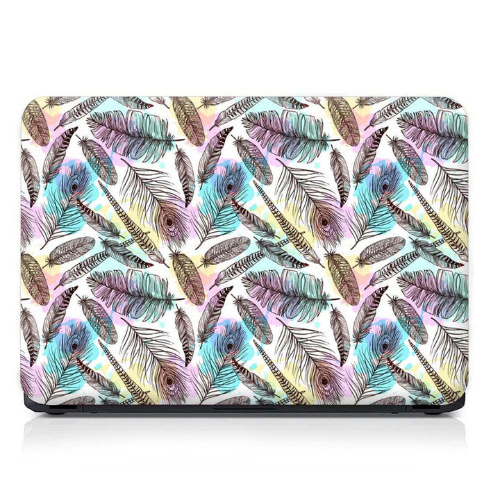 Full Panel Laptop Skin - Multi Feather Art