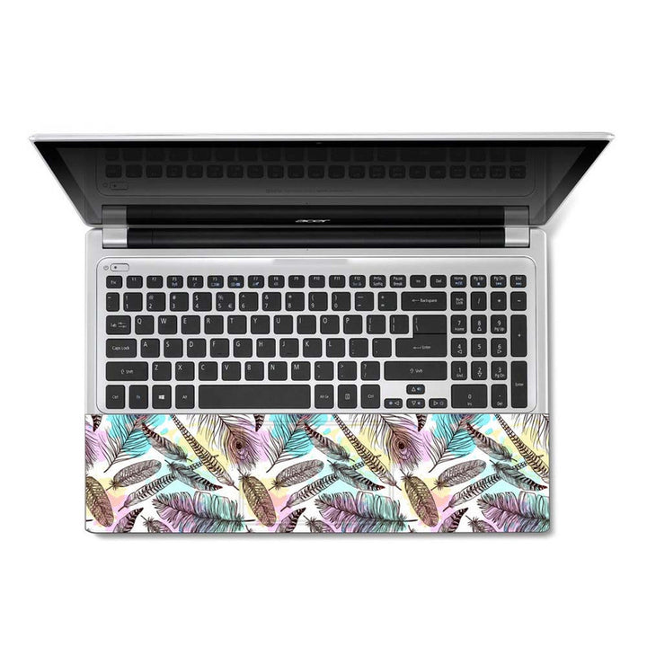 Full Panel Laptop Skin - Multi Feather Art