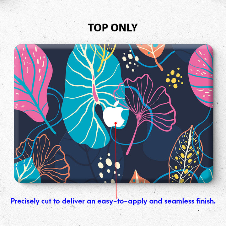 Laptop Skin for Apple MacBook - Multicolour Big Leaves - SkinsLegend