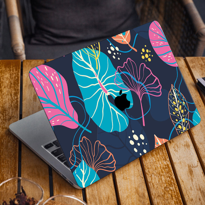 Laptop Skin for Apple MacBook - Multicolour Big Leaves - SkinsLegend