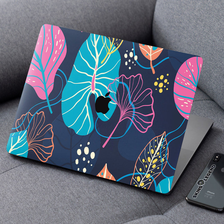 Laptop Skin for Apple MacBook - Multicolour Big Leaves - SkinsLegend