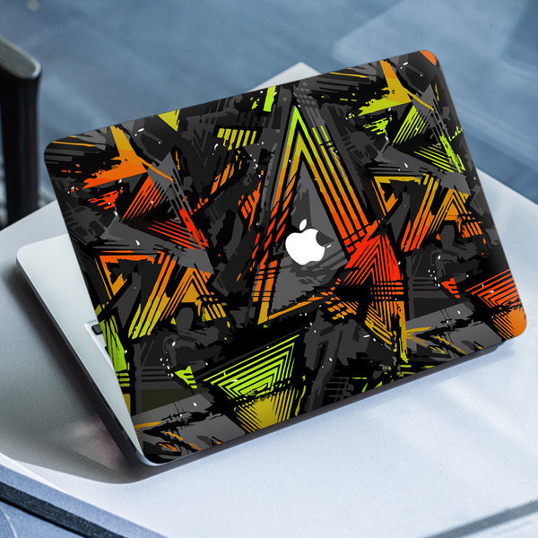 Laptop Skin for Apple MacBook - Neon Graffiti Triangle - SkinsLegend