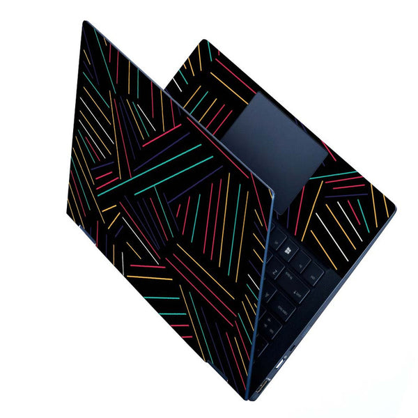 Full Panel Laptop Skin - Neon Lines