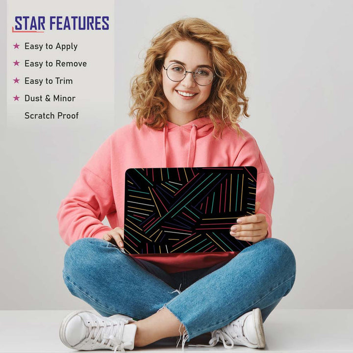 Full Panel Laptop Skin - Neon Lines