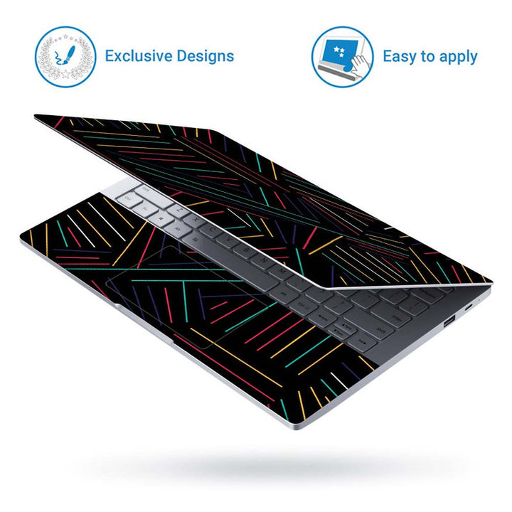 Full Panel Laptop Skin - Neon Lines