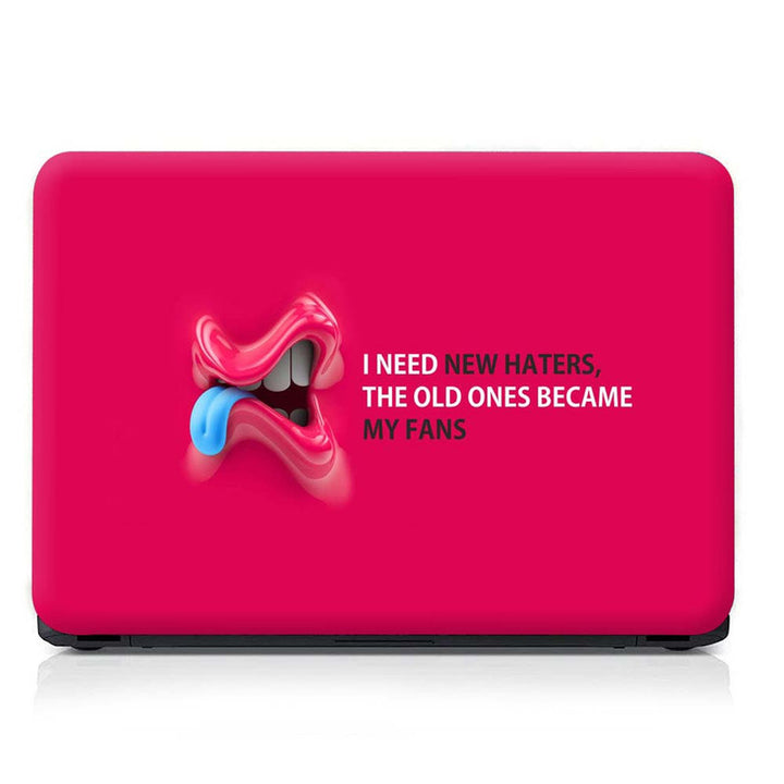 Full Panel Laptop Skin - New Haters Pink