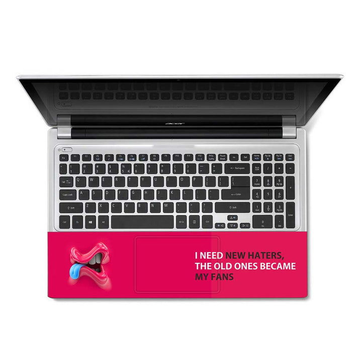 Full Panel Laptop Skin - New Haters Pink