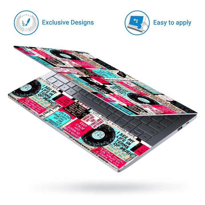 Full Panel Laptop Skin - No Music No Life