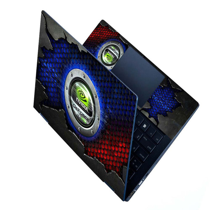 Full Panel Laptop Skin - Nvidia Force Honeycomb