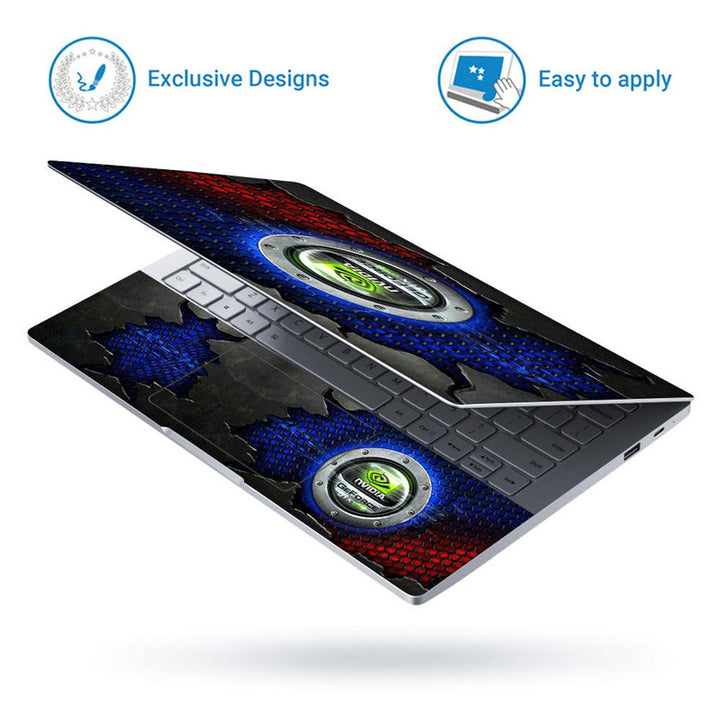 Full Panel Laptop Skin - Nvidia Force Honeycomb