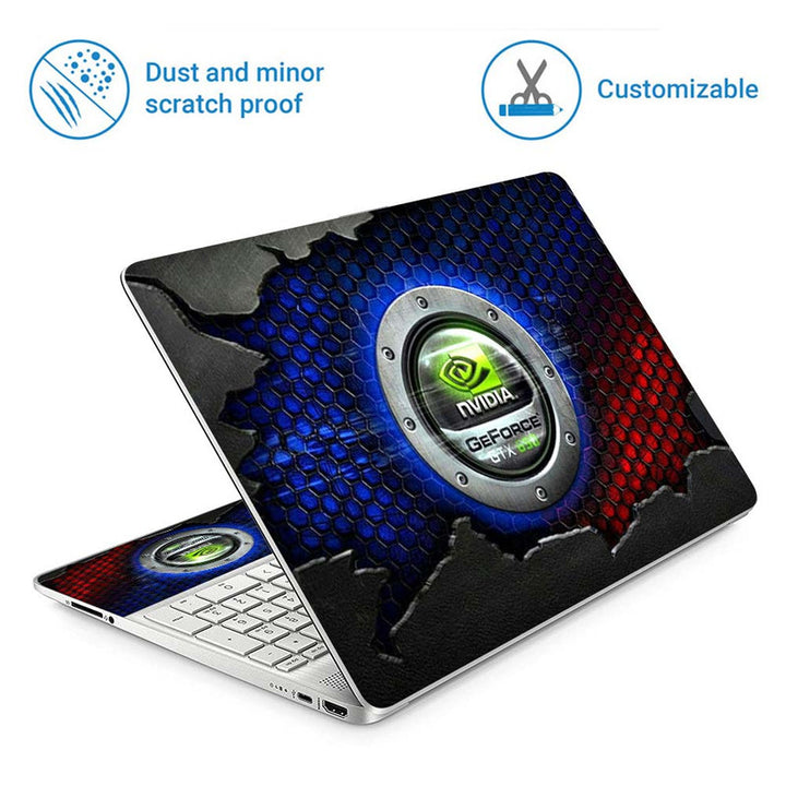 Full Panel Laptop Skin - Nvidia Force Honeycomb