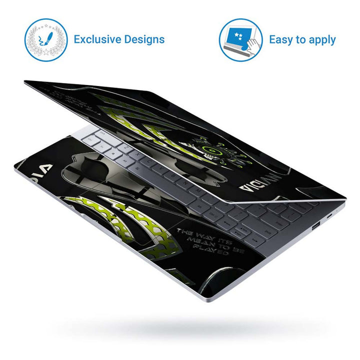 Full Panel Laptop Skin - Nvidia Gear Black