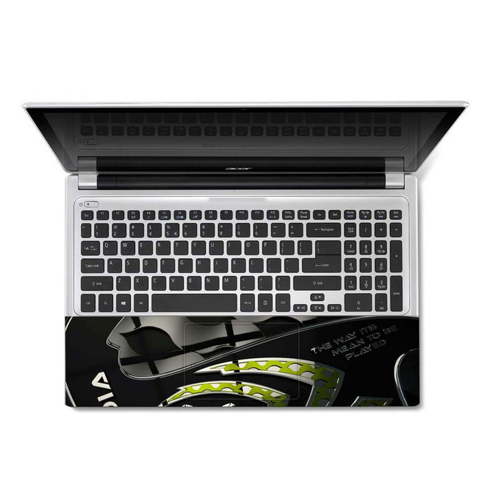 Full Panel Laptop Skin - Nvidia Gear Black