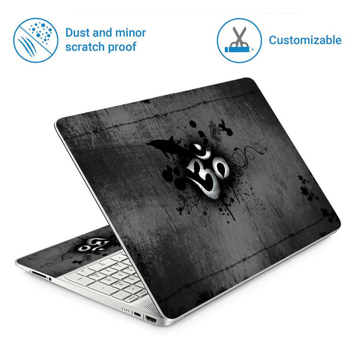 Full Panel Laptop Skin - Om Metal