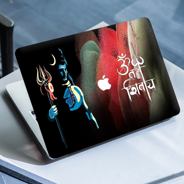 Laptop Skin for Apple MacBook - Om Namah Shivay Multicolour Icing Design - SkinsLegend