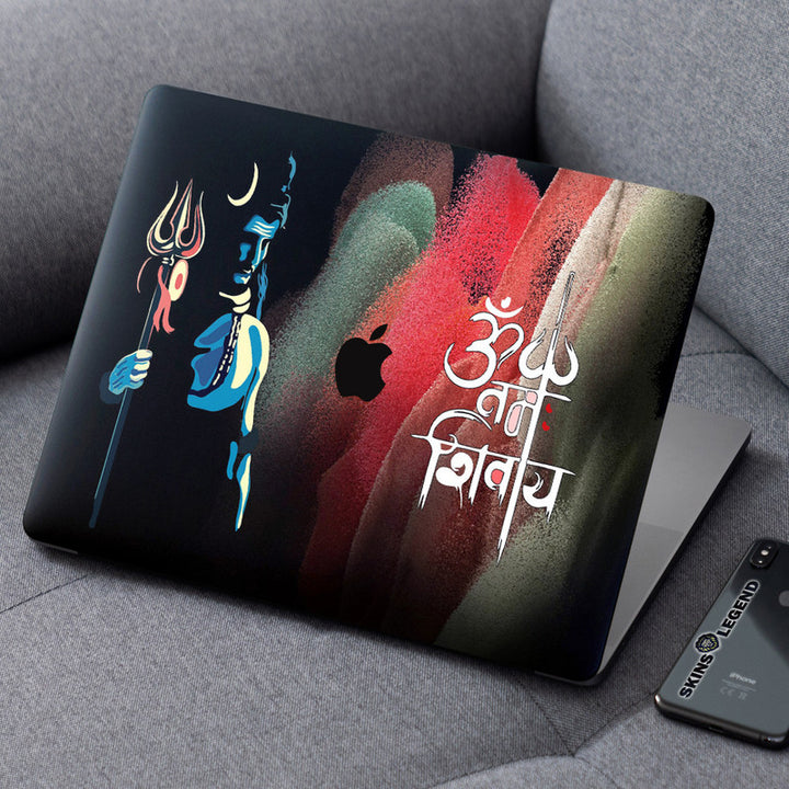 Laptop Skin for Apple MacBook - Om Namah Shivay Multicolour Icing Design - SkinsLegend