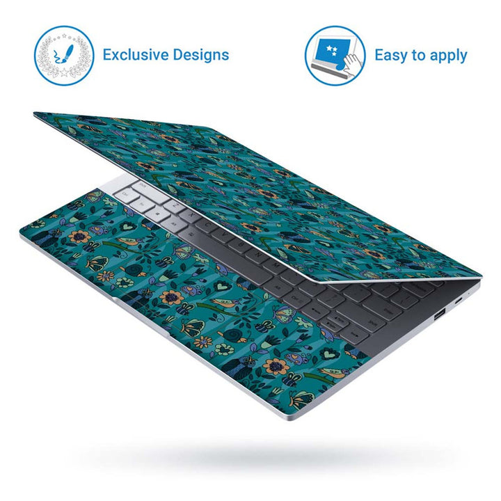 Full Panel Laptop Skin - Owl Floral