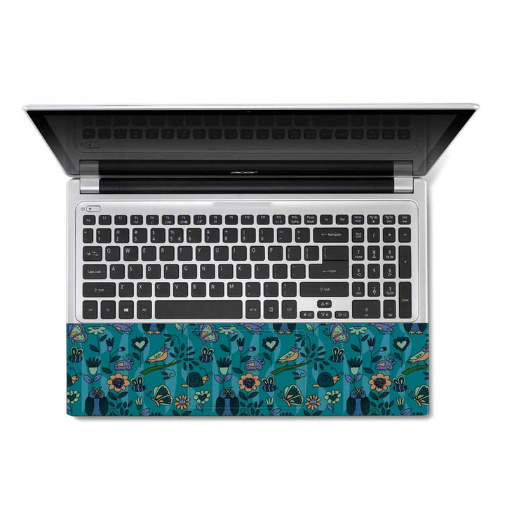 Full Panel Laptop Skin - Owl Floral