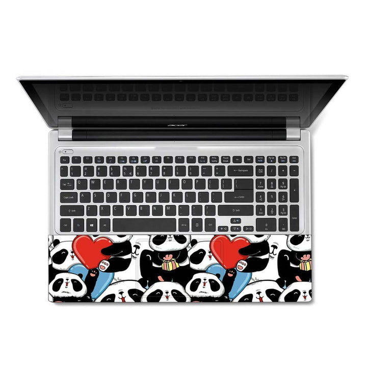 Full Panel Laptop Skin - Panda Collage