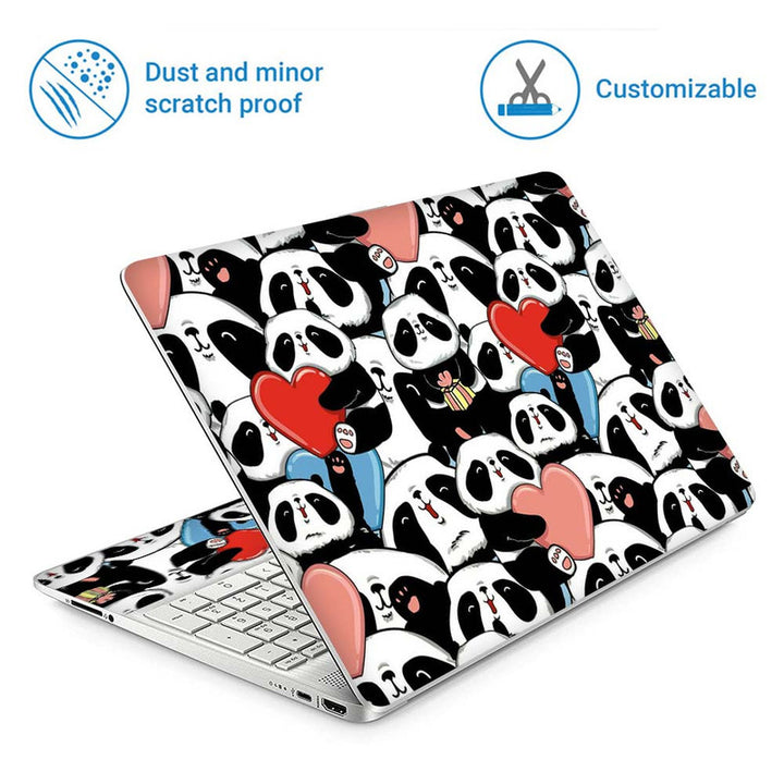 Full Panel Laptop Skin - Panda Collage