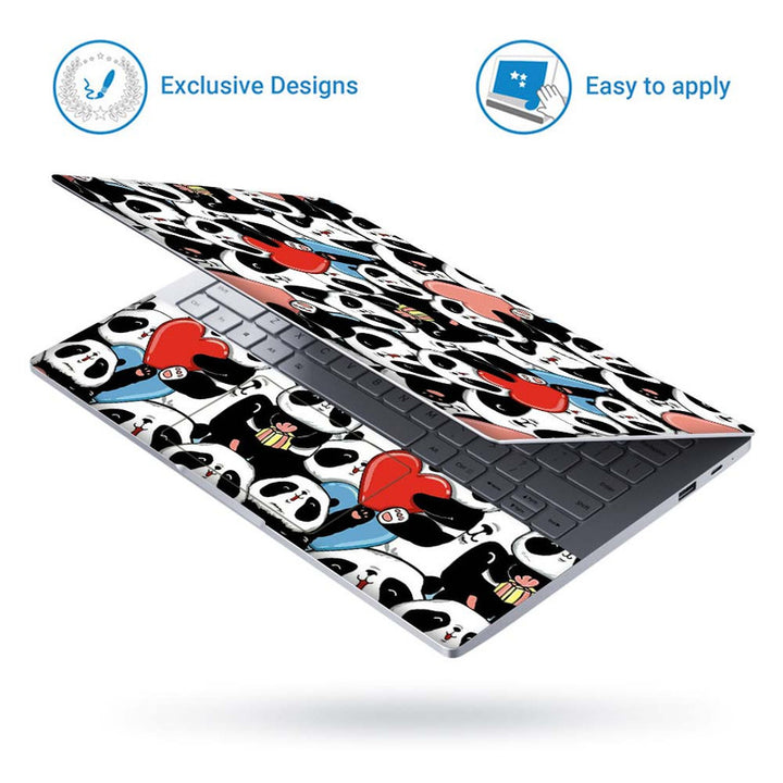 Full Panel Laptop Skin - Panda Collage