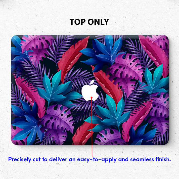 Laptop Skin for Apple MacBook - Pink Blue Leaves - SkinsLegend