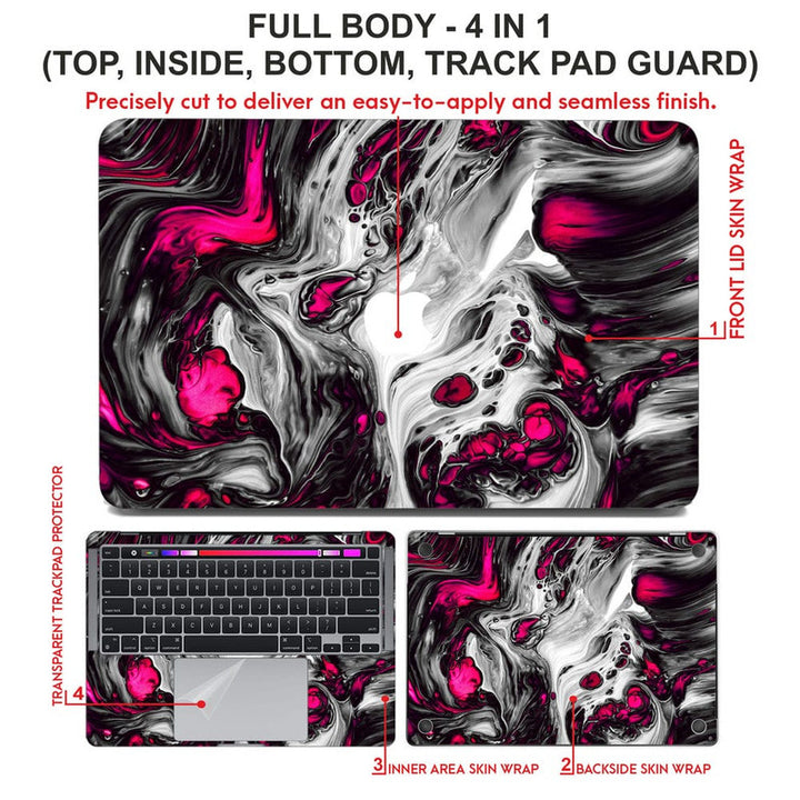 Laptop Skin for Apple MacBook - Pink White Lava Design - SkinsLegend