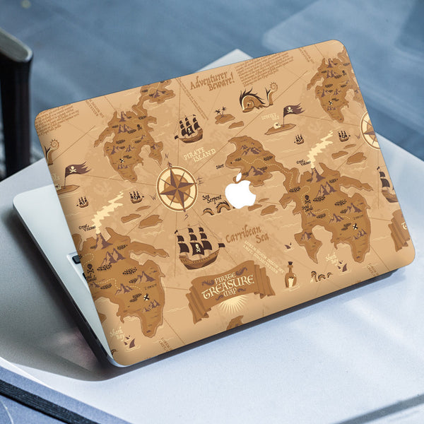 Laptop Skin for Apple MacBook - Pirates Treasure Map - SkinsLegend