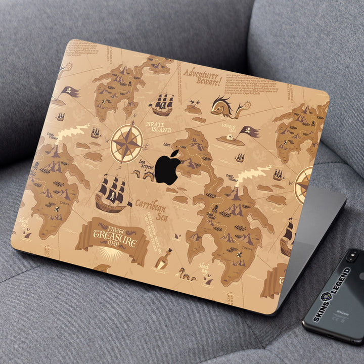 Laptop Skin for Apple MacBook - Pirates Treasure Map - SkinsLegend