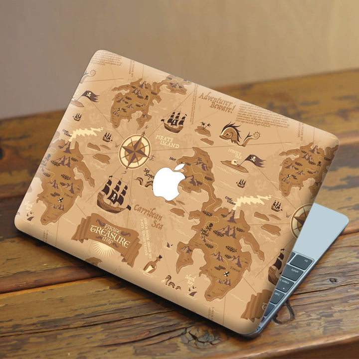 Laptop Skin for Apple MacBook - Pirates Treasure Map - SkinsLegend