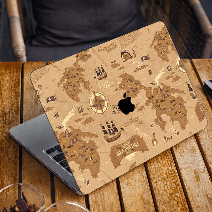 Laptop Skin for Apple MacBook - Pirates Treasure Map - SkinsLegend