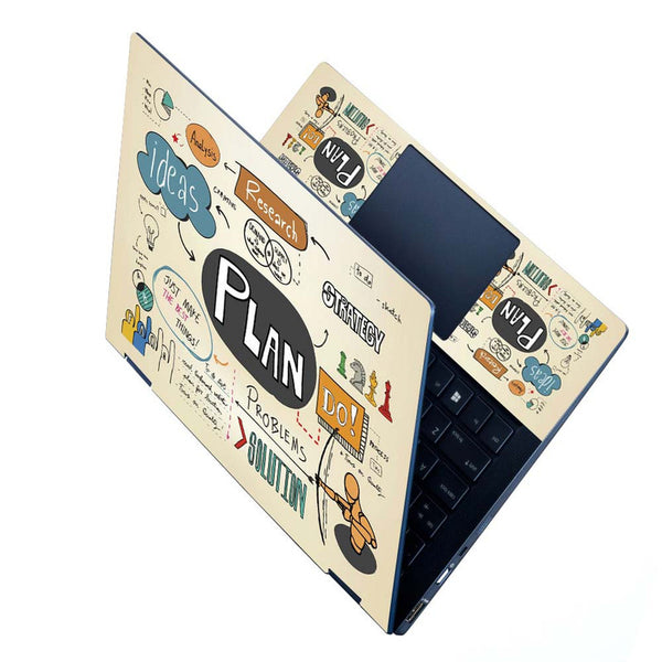 Full Panel Laptop Skin - Plan Doodle