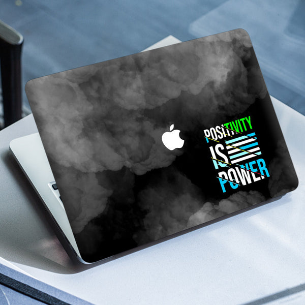 Laptop Skin for Apple MacBook - Positivity is Power Black Cloud - SkinsLegend