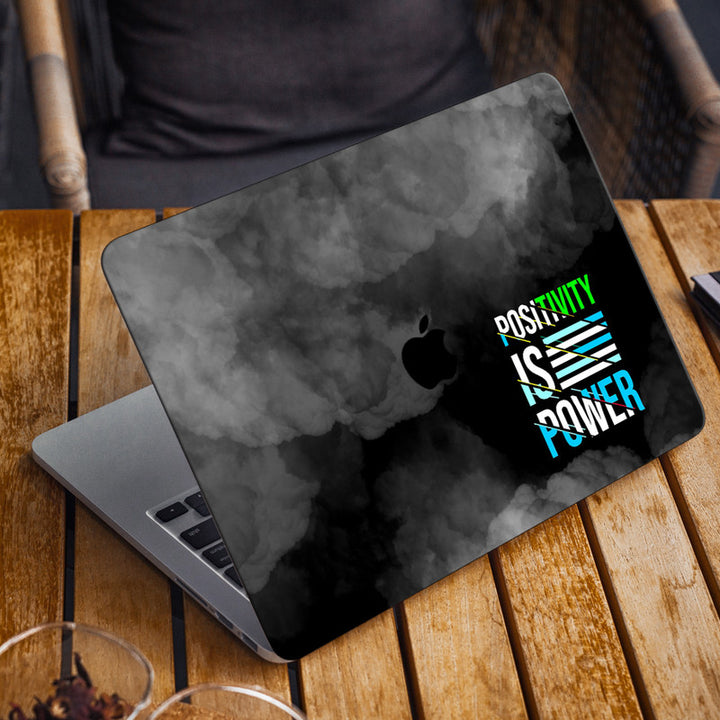 Laptop Skin for Apple MacBook - Positivity is Power Black Cloud - SkinsLegend