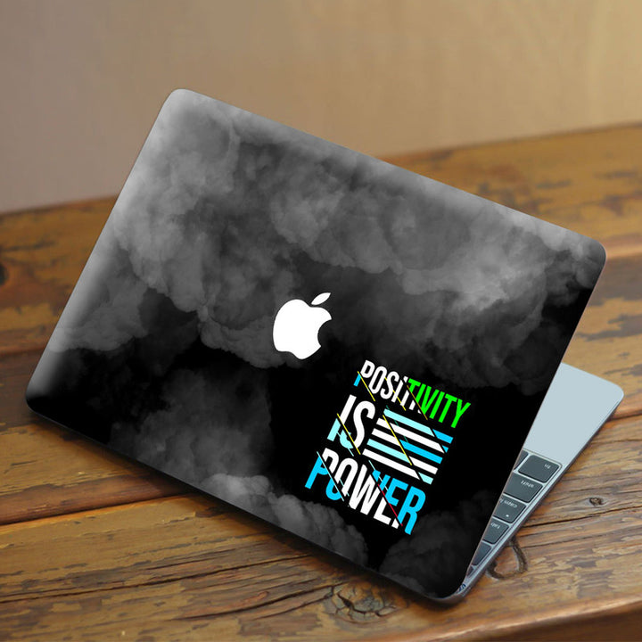 Laptop Skin for Apple MacBook - Positivity is Power Black Cloud - SkinsLegend