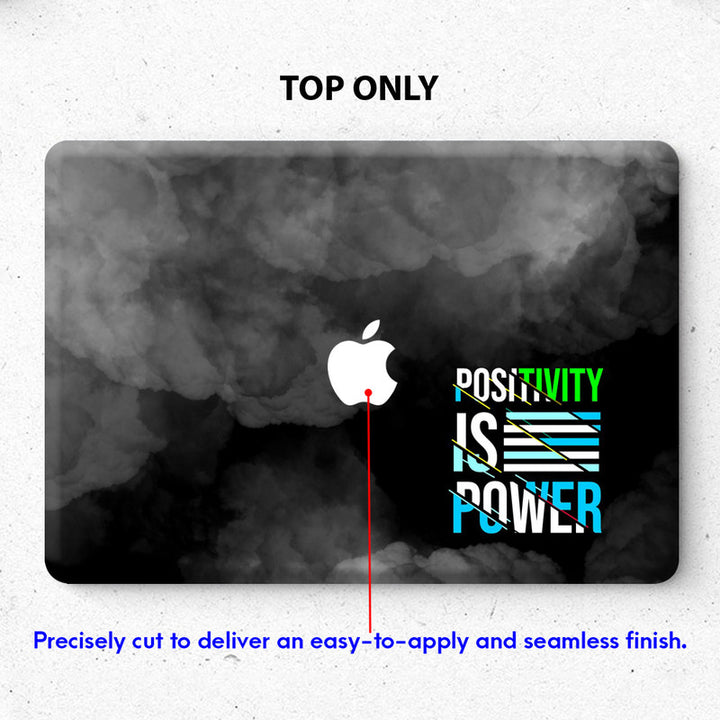 Laptop Skin for Apple MacBook - Positivity is Power Black Cloud - SkinsLegend