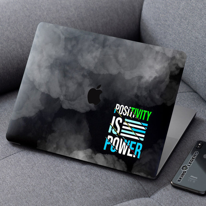 Laptop Skin for Apple MacBook - Positivity is Power Black Cloud - SkinsLegend