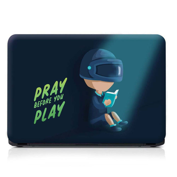 Full Panel Laptop Skin - Pray Before You Play